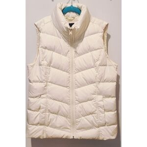 Lands End Puffer Vest Cream